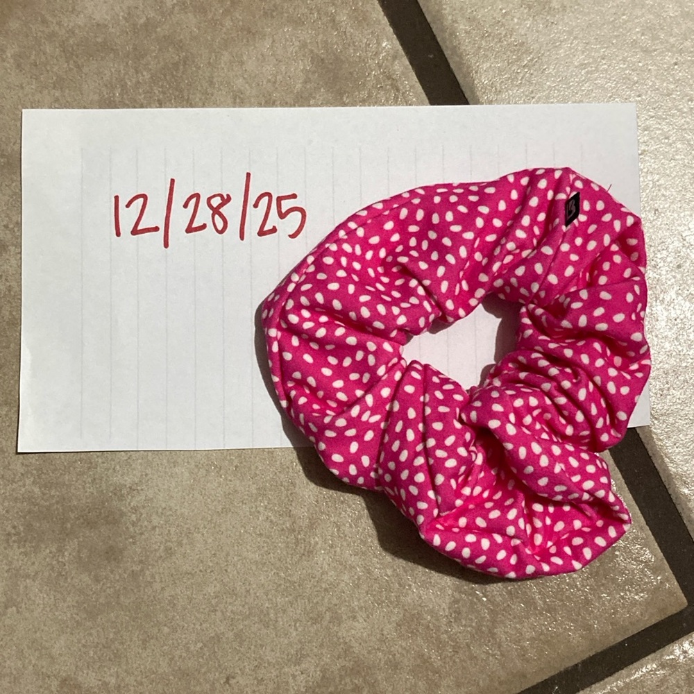Pink Bossy Print Scrunchie